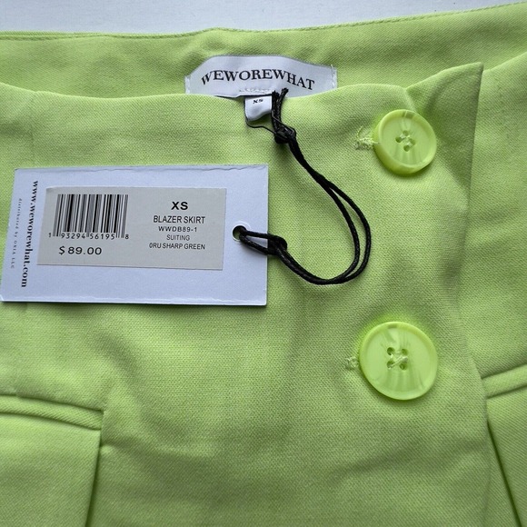 WEWOREWHAT Blazer Suiting Skirt in Sharp Green Size‎ XS Crepe WWDB89-1 - Picture 4 of 4
